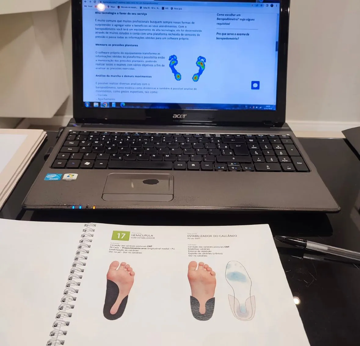 Avaliação tecnológica dos pés